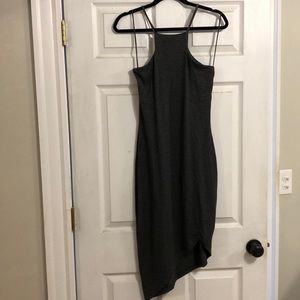NWT express bodycon asymmetrical midi dress